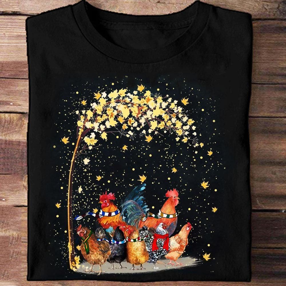 Camisetas navideñas de pollo