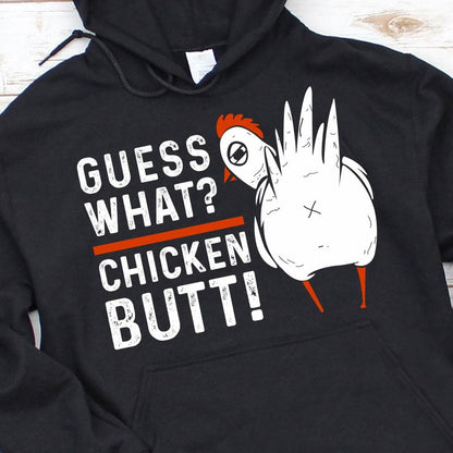 ¡Adivina qué trasero de pollo! Linda camiseta para amantes de los pollos