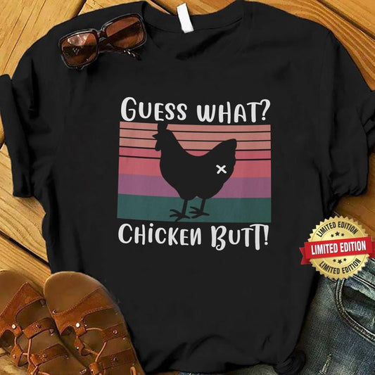 Adivina qué trasero de pollo, camisetas vintage de pollo para amantes