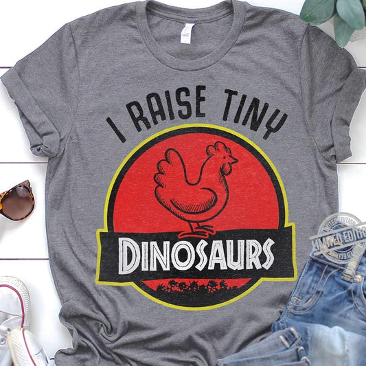 Crío pequeños dinosaurios, camisetas de pollo