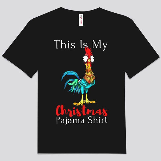 Esta es mi camiseta de pollo pijama navideña