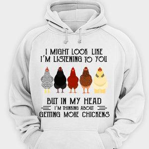 Puede parecer que te estoy escuchando, pero estoy pensando en comprar más camisetas de Chicken