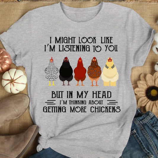 En mi cabeza estoy pensando en conseguir más camisetas de pollos