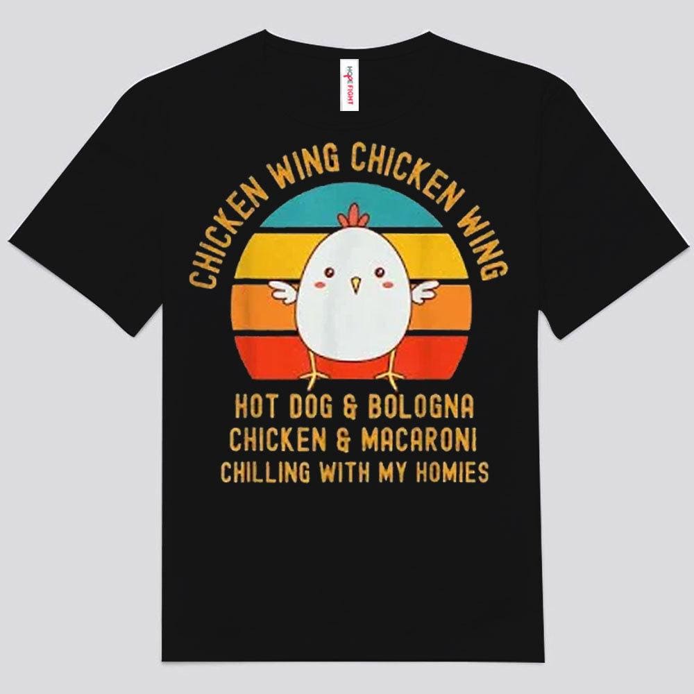 Alitas de pollo relajándose con mis amigos Camisetas vintage