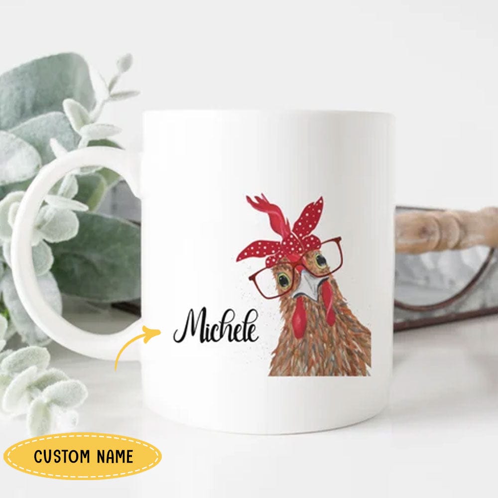 Personalized Crazy Chicken Lady Mug