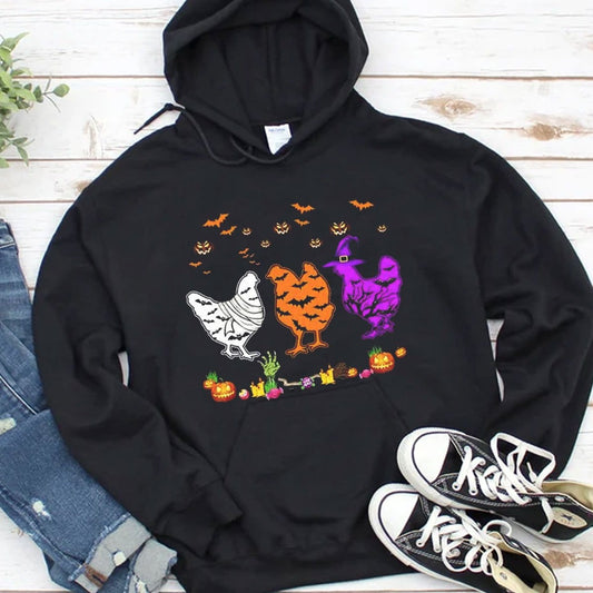 Sudadera con capucha y camisetas de pollo para Halloween