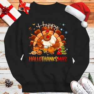 Happy Hallothanksmas Chicken Hoodie, Shirts