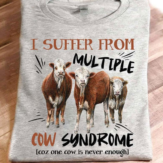 Sufro del síndrome de vacas múltiples Camisetas