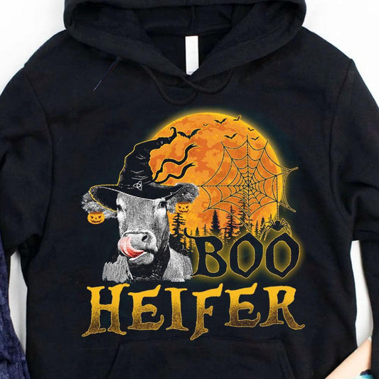 Sudadera con capucha y camiseta de vaca de Halloween Boo Heifer