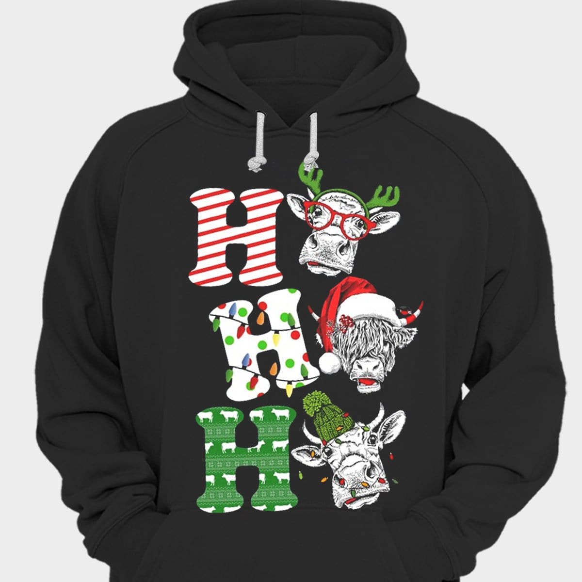 Ho Ho Ho Christmas Cow Shirts