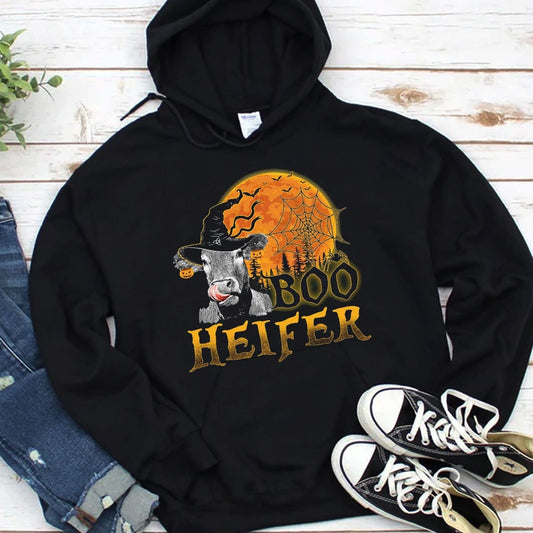 Sudadera con capucha y camiseta de vaca de Halloween Boo Heifer
