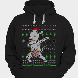 Christmas Cow Dabbing Shirts