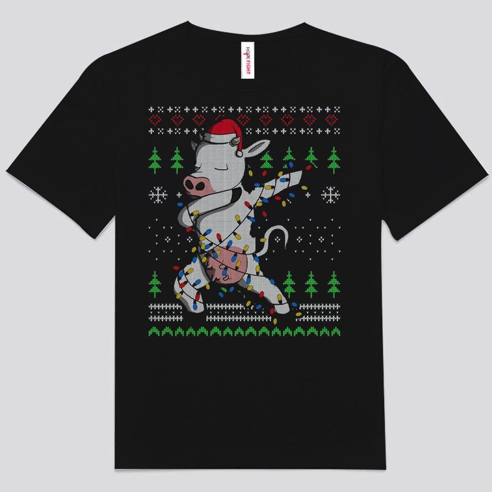 Christmas Cow Dabbing Shirts