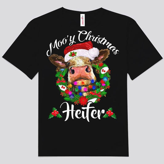 Vaquilla navideña Moo'y, camisetas de vaca