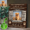 When Tomorrow Starts Without Me Personalized Pet Memorial Poster, Canvas