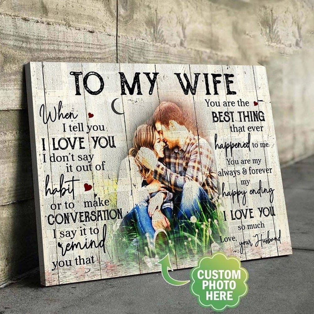 To My Wife Personalized Couple Valentine Poster, Canvas