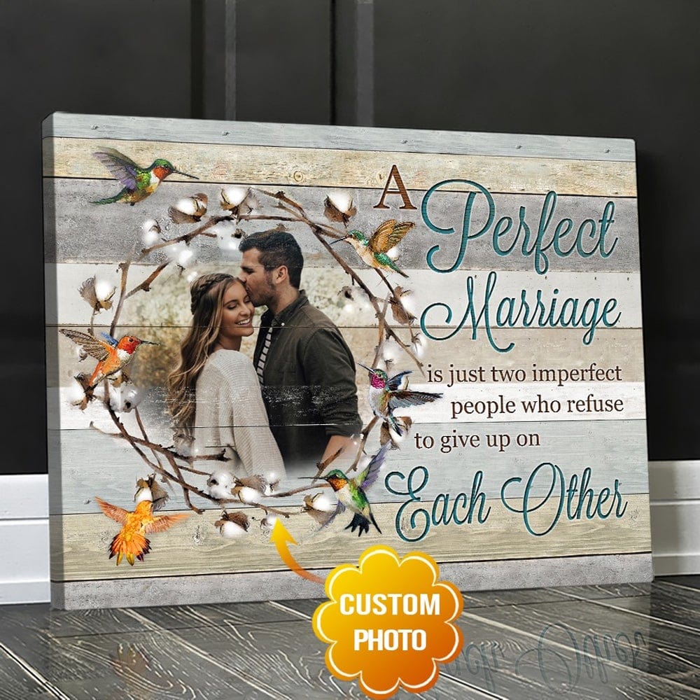 Póster personalizado de San Valentín con pareja de matrimonio perfecto, lienzo