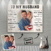 To My Husband Personalized Couple Valentine Poster, Canvas