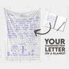 Personalized Love Letter Handwriting Fleece & Sherpa Blanket
