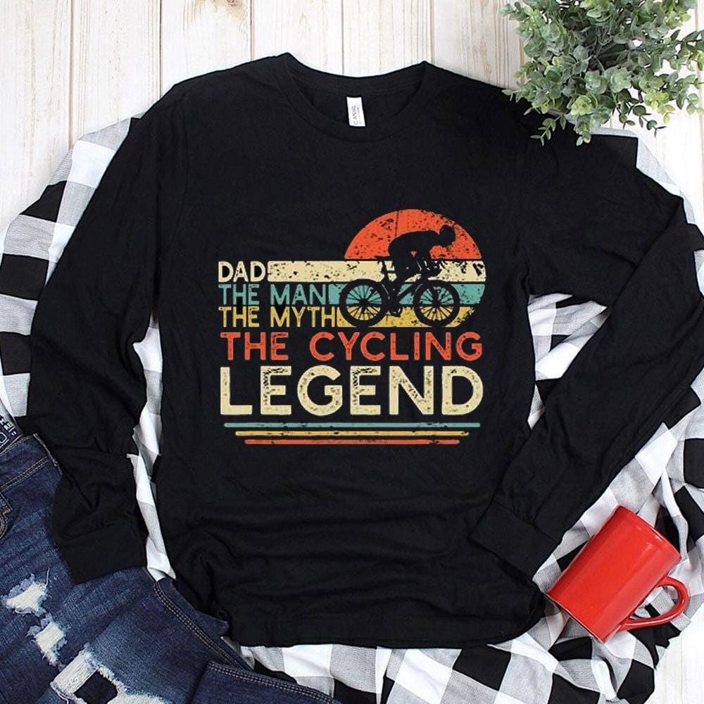 Camisetas de ciclismo, papá, el hombre, el mito, la leyenda del ciclismo, regalo para papá