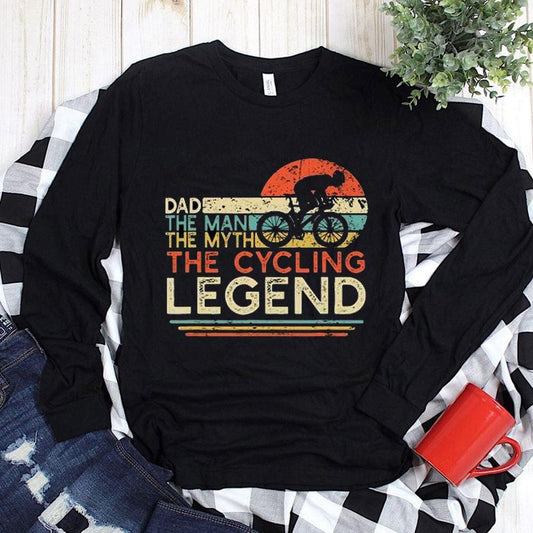 Camisetas de ciclismo, papá, el hombre, el mito, la leyenda del ciclismo, regalo para papá