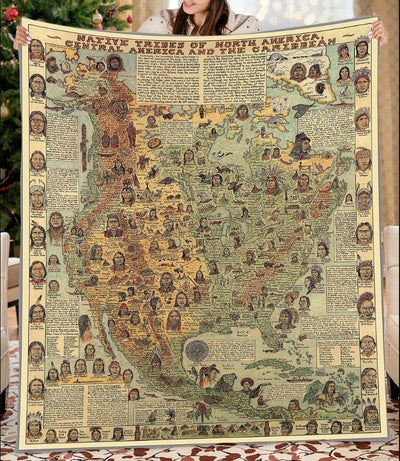 Native American Map Blanket