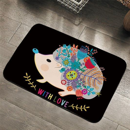 With Love Cute Hedgehog Doormat
