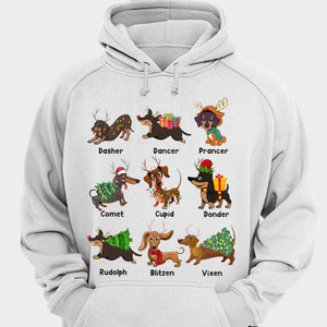 Camisetas navideñas de perros salchicha