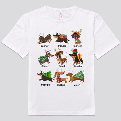 Camisetas navideñas de perros salchicha