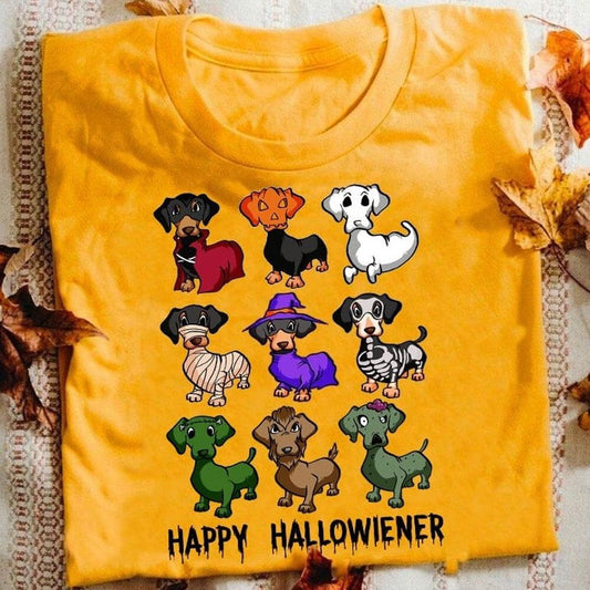 Feliz Halloween, camisetas de Dachshund