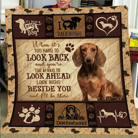 Cuando es demasiado difícil mirar atrás, manta para perro salchicha, vellón y sherpa