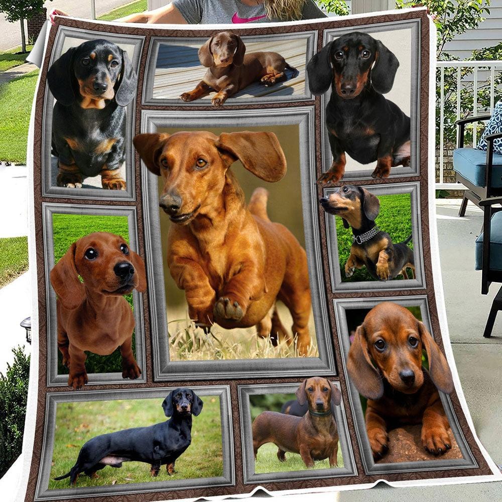 Dachshund Breed Blanket, Fleece & Sherpa