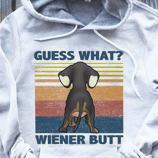 ¿Adivina qué? Trasero de salchicha, camisetas vintage de Dachshund