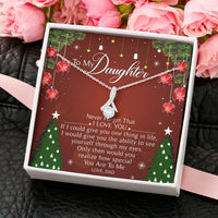 To My Daughter Necklace Merry Christmas - Never Forget That I Love You From Dad