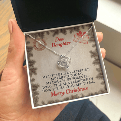 Dear Daughter Merry Christmas Necklace - My Little Girl Yesterday, My Friend Today And My Daughter Forever