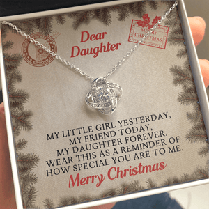 Collar Feliz Navidad Querida Hija - Mi Niña Ayer, Mi Amiga Hoy Y Mi Hija Por Siempre