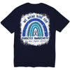 No One Fights Alone We Wear Blue For Diabetes Rainbow Shirt
