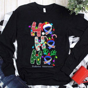 Sudadera con capucha y camisetas navideñas para la diabetes