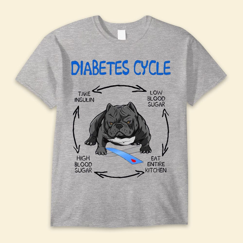 Diabetes Cycle Shirts With Bulldog