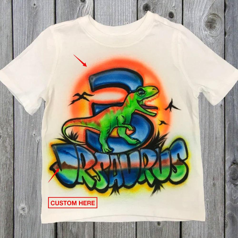 Camisetas de cumpleaños personalizadas del dinosaurio Jrsaurus