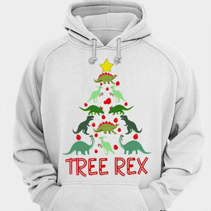 Camisetas navideñas con el dinosaurio Tree Rex