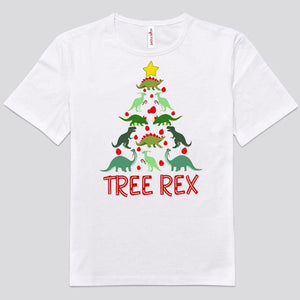 Camisetas navideñas con el dinosaurio Tree Rex