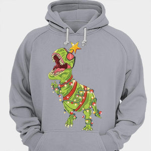 Camisetas navideñas con el dinosaurio Tree Rex