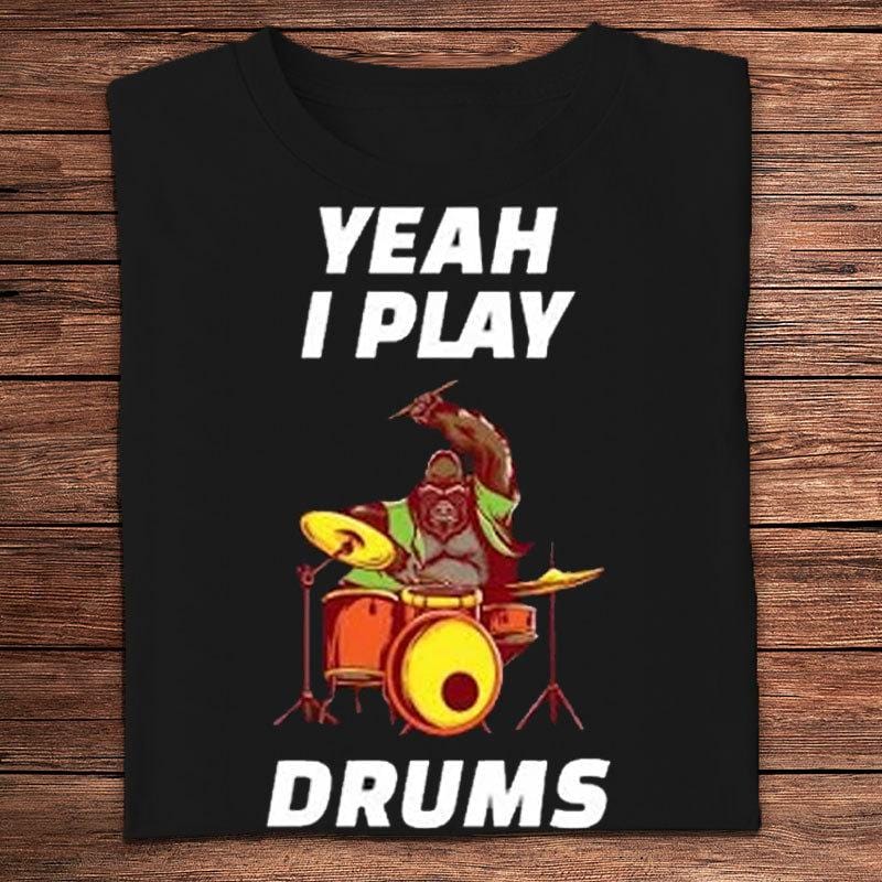 Sí, toco la batería Camisetas de animales bateristas