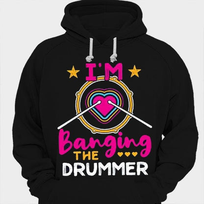 Camisetas con la frase "Estoy golpeando al baterista"