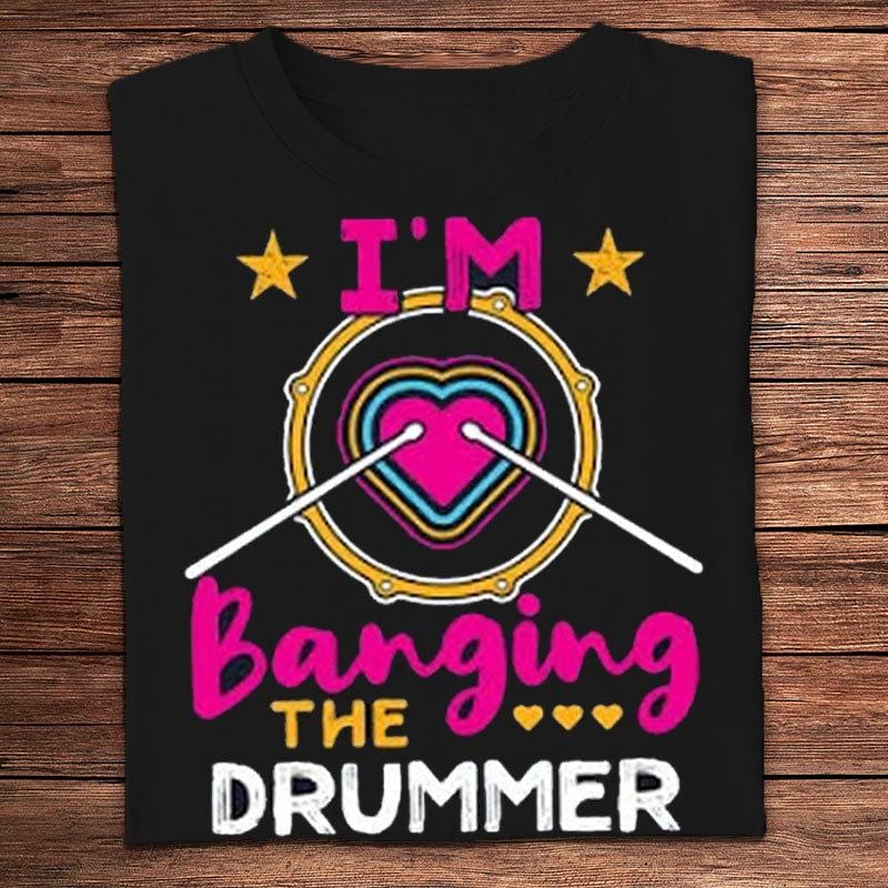 Camisetas con la frase "Estoy golpeando al baterista"