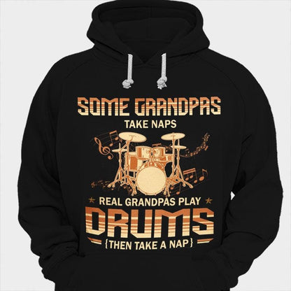 Algunos abuelos toman siestas Los abuelos de verdad tocan la batería Camisetas de bateristas