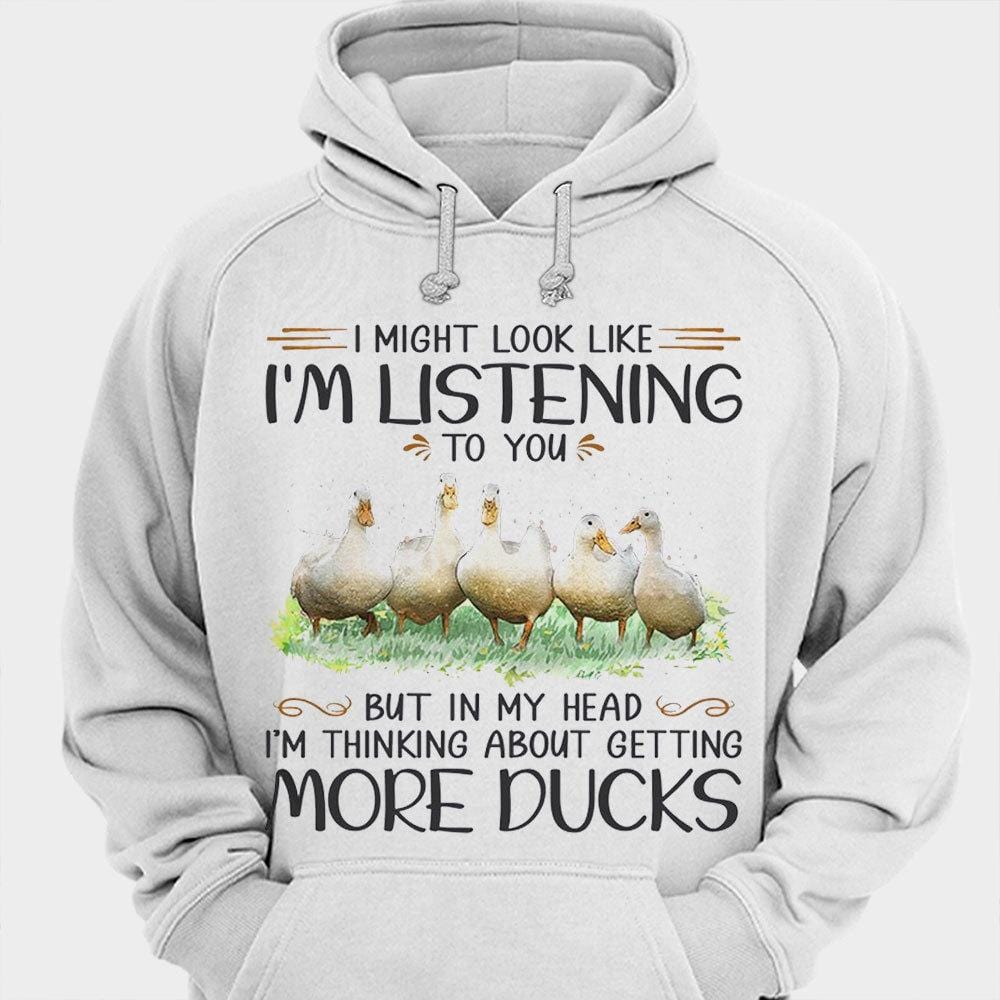 Puede parecer que te estoy escuchando, pero estoy pensando en comprar más camisetas de los Ducks