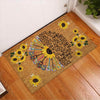 Sunflower Guitar Hippie Doormat