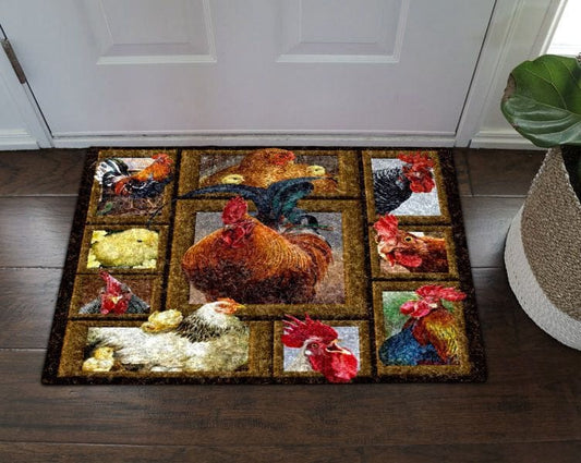 Chicken Family Chicken Doormat